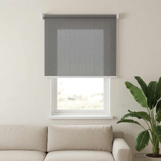 vidaXL Utendørs Rullegardin 90% UV-blokk Lysegrå 60 x 140 cm HDPE