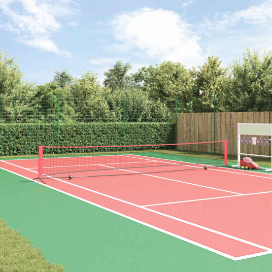 Tennis Nett Svart og Rød 595 x 90,5 x 87 cm Polyester Tennis Nett Svart og Rød 595 x 90,5 x 87 cm Polyester