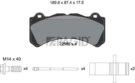 PAGID T2781N Bremseklosser