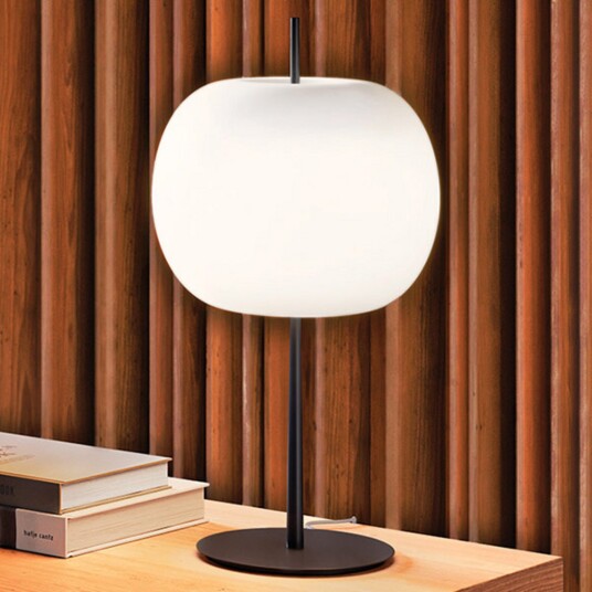 kdln Kushi Bordlampe XL Black Stue 60 Hvit