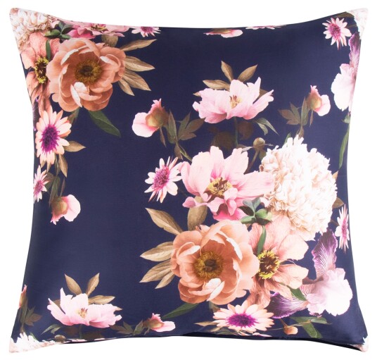 ByBorg Putetrekk - 60x63 cm - 100% Bomullssateng - Blue flower
