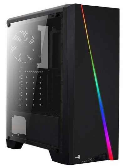 AeroCool Cylon RGB Midi Tower Kabinett Svart med Vindu