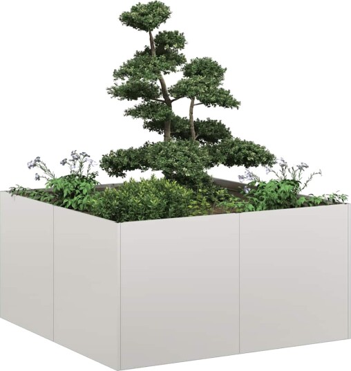 vidaXL Plantekasse 80x80x40 cm Rustfritt stål