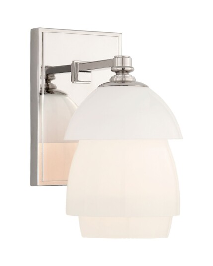 Whitman vägglampa nickel/vit