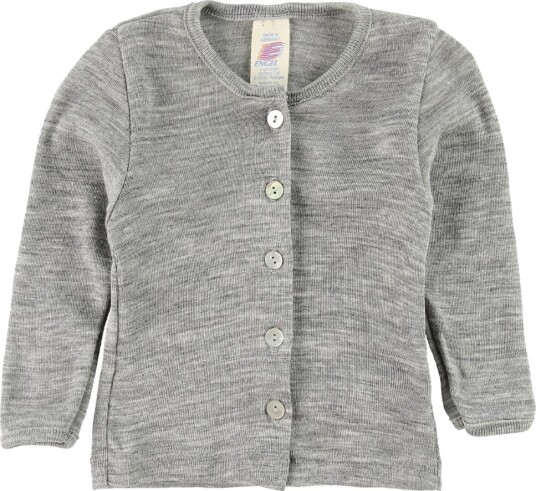 Engel Cardigan Ull/Silke Grå Melert Engel 62/68 Cardigan 62 68