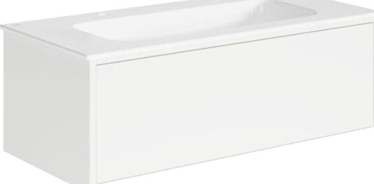 Gustavsberg Ducentic Servantskap med Porselenservant Hvit / 100cm 2 Hull for Kran