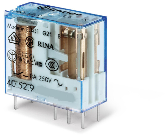 Finder F40529024 Relé 24 V DC 2 polet 8 A Elfordeling & strømforsyning