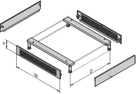 Schroff Base/Plinth With Ven 23130-187