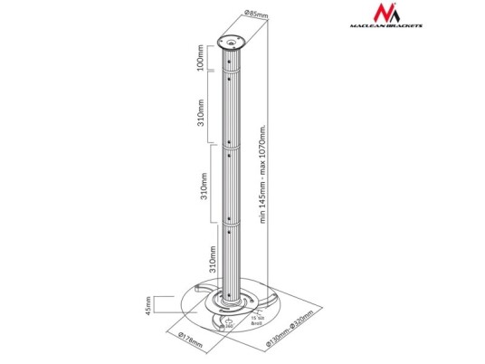 Maclean Ceiling Mc-517S Projektorfeste