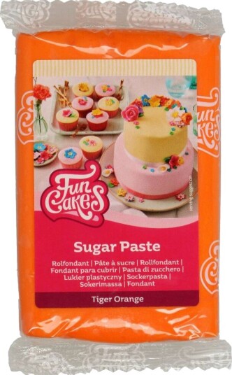 Tiger Oransje Fondant Fra Funcakes 250g