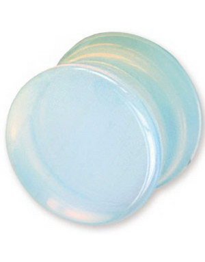Aab Gjennomsiktig Opalite Sten Organisk Piercing Plugg Strl 20 mm