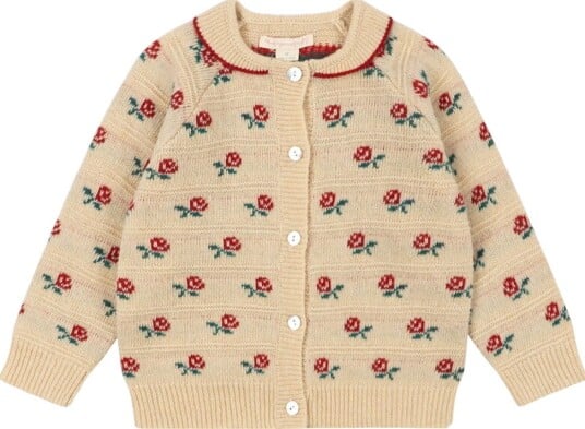 Konges Sløjd Cardigan   Ull/Polamid   Under   Rose   Konges Sløjd   1 år (80)   Cardigan Beige Grønn Rød