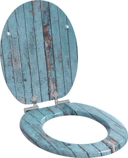 Myk lukking toalettsete Blå 44 x 38 cm MDF plater
