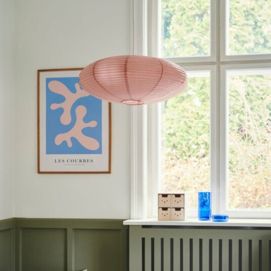 Villo 60 rispapir lampeskjerm Rosa Villo 60 rispapir lampeskjerm Rosa