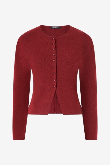 Gina Tricot Kardigan Shaped Knitted Cardigan Rød