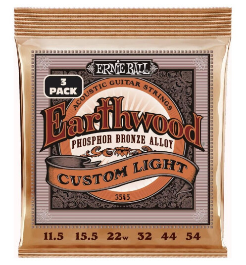 Ernie Ball Eb-3545 Psb Custom Light 0115-054 3-Pack
