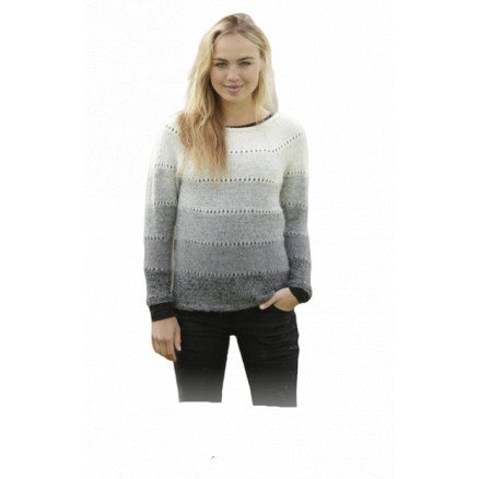 Â Shades of Grey by DROPS Design Bluse Strikkeoppskrift str S XXXL