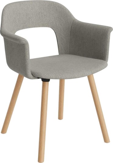Hay Layout 224 Spisestol med Armlener Lys Grå/eik