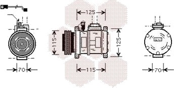 AC-kompressor VAN WEZEL 0600K066 AC-kompressor VAN WEZEL 0600K066