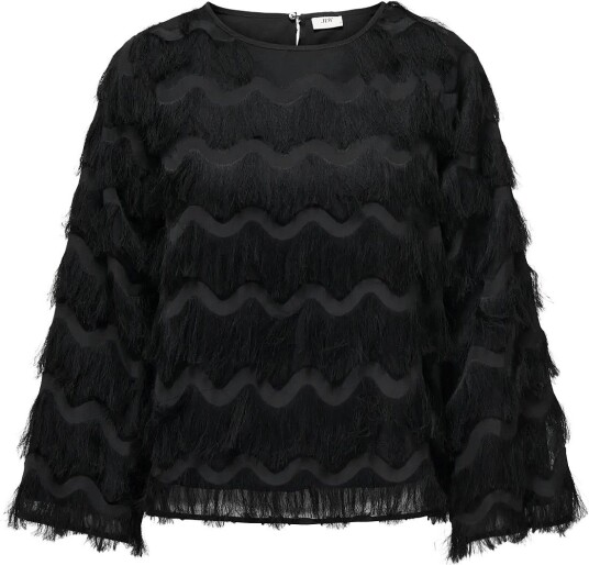 JDY Jdykesha L/S Top Wvn BLACK S JDY Jdykesha L/S Top Wvn BLACK S