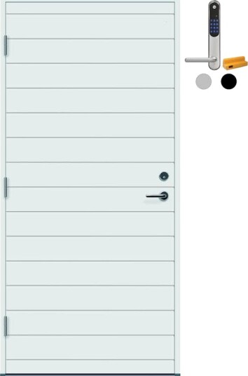 Ytterdør Bygg1 Knarvik Thermoisolert med Yale Doorman Classic Home