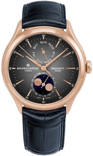 Baume & Mercier Herreklokke M0A10547 Clifton Grå/Lær Ø42.1 mm
