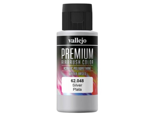 Vallejo 62.048, 60 Ml, Sølv, Metallisk, Flaske