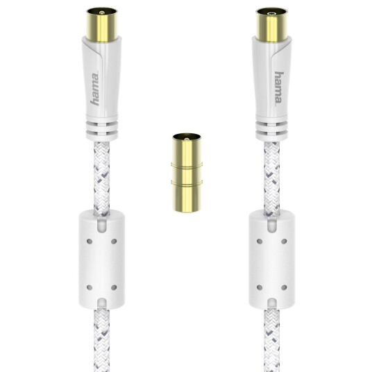 Hama antennekabel 120 dB hvit/10 m