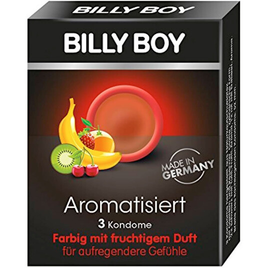 Billy Boy Kondomer Aromatisert 52 mm. 3 stykker.