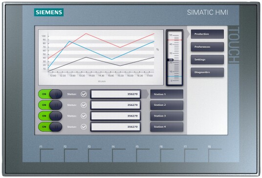 Siemens KTP 900 Basic Operatørpanel med fargeskjerm berøringsskjerm 9" Elfordeling & strømforsyning