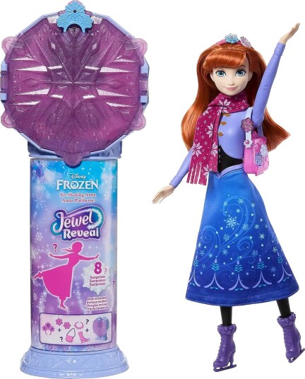 Frost Disney Frozen Jewel Reveal Ice Skating Anna Fashion Doll With 8 Surprises Including Gem Box & Accy Purple ONE SIZE Frost Disney Frozen Jewel Reveal Ice Skating Anna Fashion Doll With 8 Surprises Including Gem Box & Accy Purple ONE SIZE