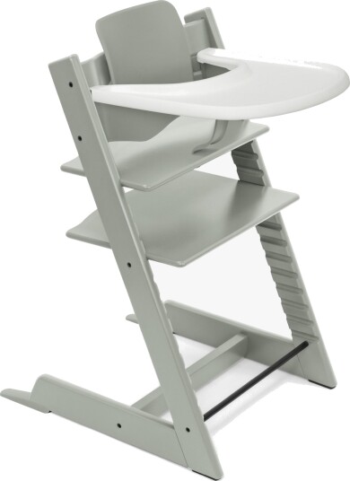 Stokke Tripp Trapp Stol + Baby Set + Matbrett Glacier Green