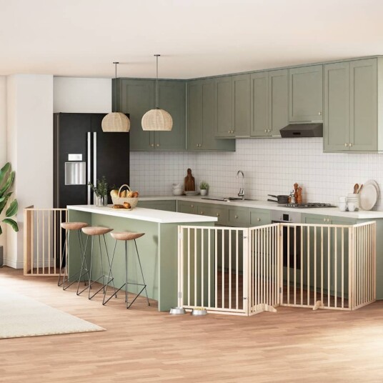 Vidaxl Hundeport Sammenleggbar 8 Paneler 640 cm Poppeltre
