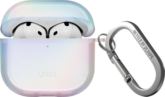 UNIQ Iridescia Case for AirPods 4 Hang Case Holo White