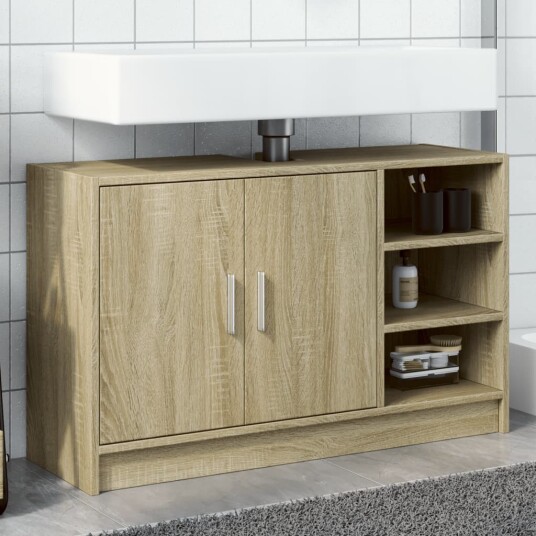 Servantskap sonoma eik 90x29x55 cm konstruert tre 8721102815461