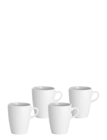 Pillivuyt Krus Plissé 4 Stk. Hvid   White   27 CL