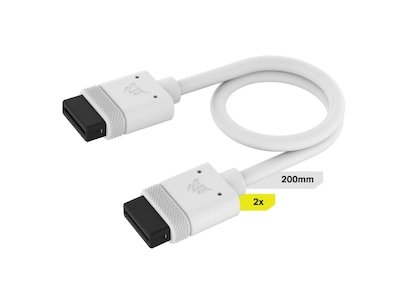 Corsair iCUE LINK Kable 2x 200mm (hvit) Corsair iCUE LINK Kable 2x 200mm (hvit)