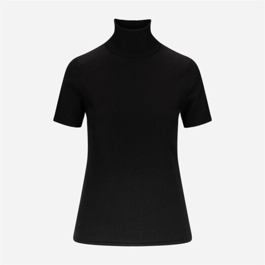 Andiata Pola Polo Neck Knit - Black Sort S Andiata Pola Polo Neck Knit - Black Sort S