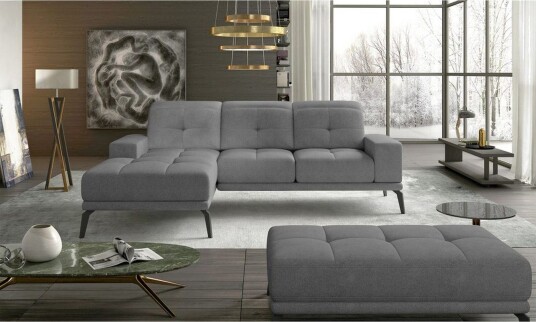 Hjørnesofa Eltap Torrense 265x175x98 cm Soro 93 Grå Venstre