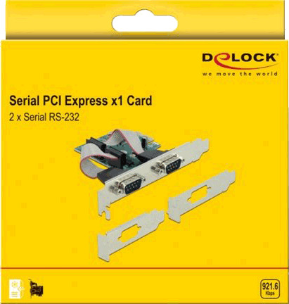 Delock PCIe 2x RS 232 Serial Card 90007