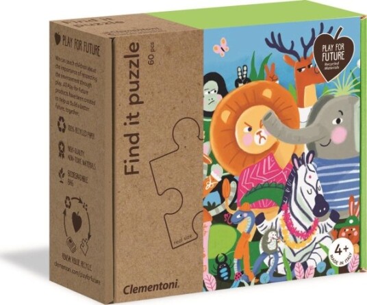 Puslespill Clementoni Puslespill 60 Elementer Zwierzeta