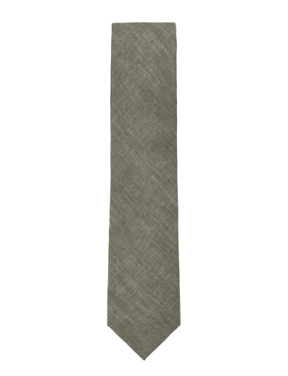 Lindbergh Black Structured Tencel Tie 7 Cm - Khaki green - ONE SIZE Lindbergh Black Structured Tencel Tie 7 Cm - Khaki green - ONE SIZE