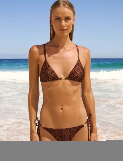 Etam Zephiro Wireless Triangle Bra Brown XS