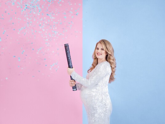 PartyDeco Konfettikanon Gender Reveal Blå