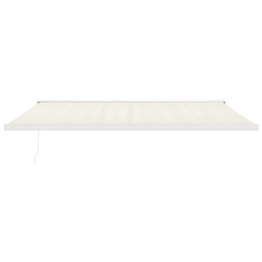 vidaXL Uttrekkbar markise kremhvit 5x3 m stoff og aluminium
