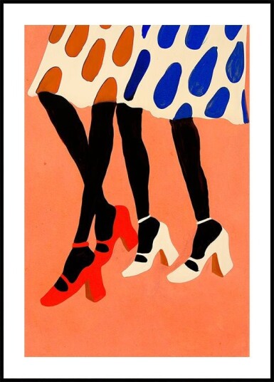 Polka Dot Steps Plakat Plakat / 30x40cm