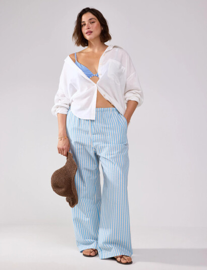 Lindex Trousers Livia - Blue - L