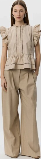 Sofie Schnoor Juliensw Frill Cotton Top   Beige   38