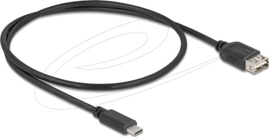 Delock Usb-Kabel Usb-C Hann Til Usb Hunn Reversibel Usb 2.0 3 A 50 Cm Easy Usb Svart