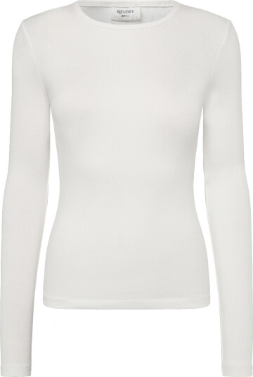 Gina Tricot Tight Fit Long Sleeve Top White XXS
